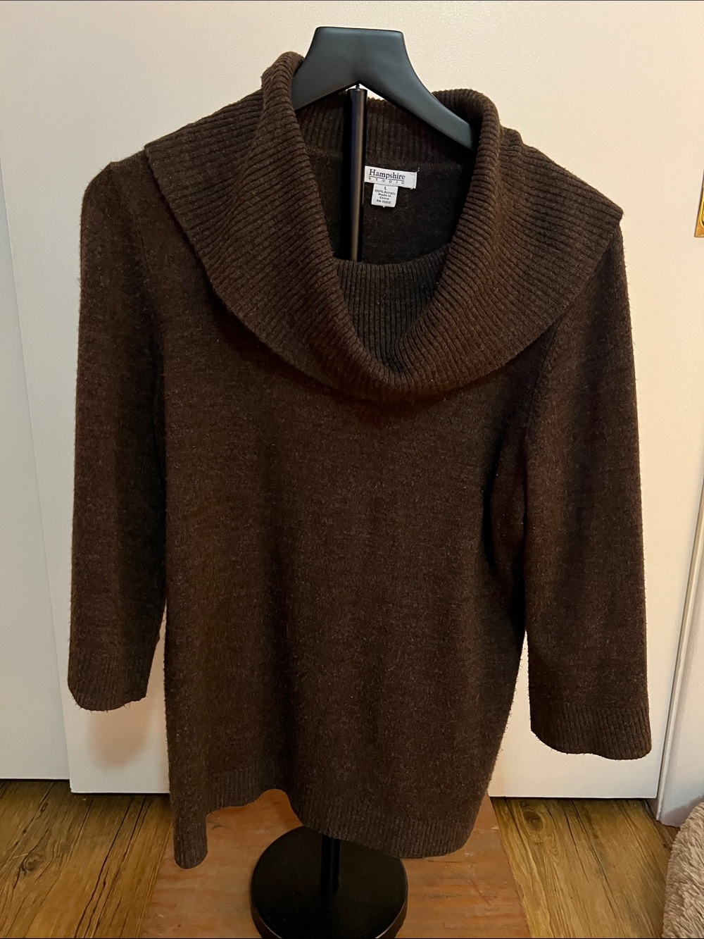 Hampshire Brown Cowl Neck Sweater - Cozy Women's Knit Pullover